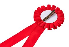 Cocarde Ponnie pour les gagnants - rouge