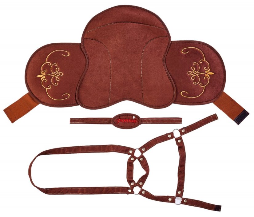 Silla y cabestro con brida para el caballo Ponnie - Tamaño: XL