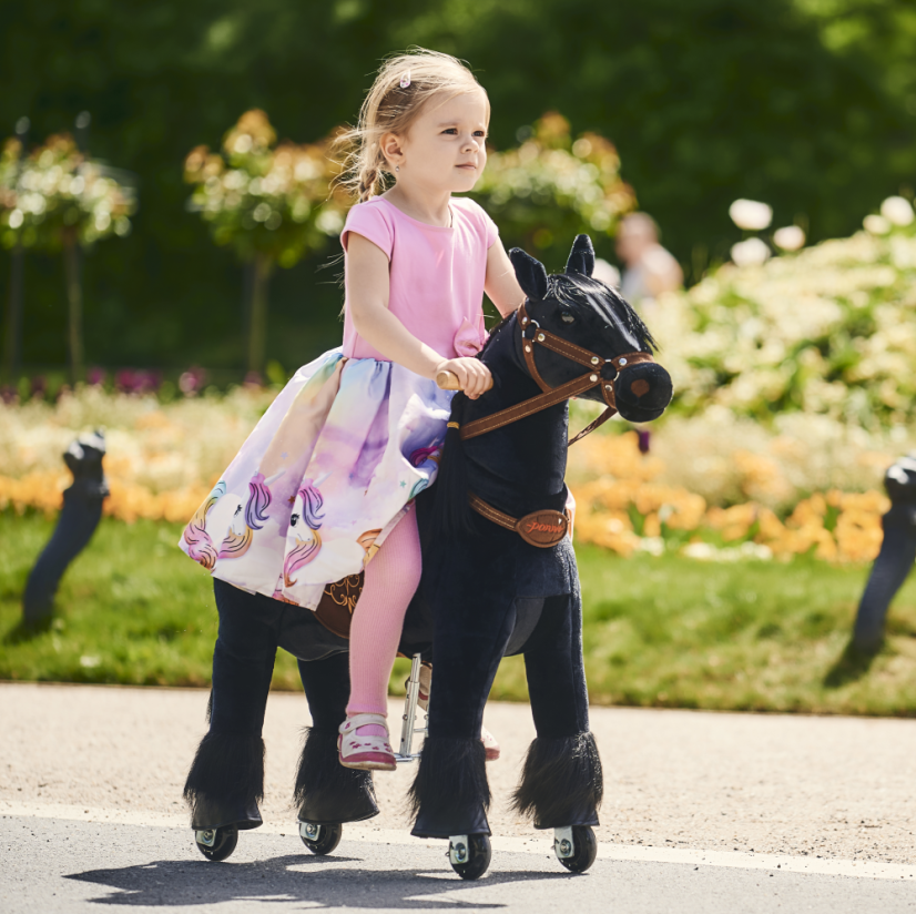 Jeżdżący mechaniczny koń Ponnie Ebony S