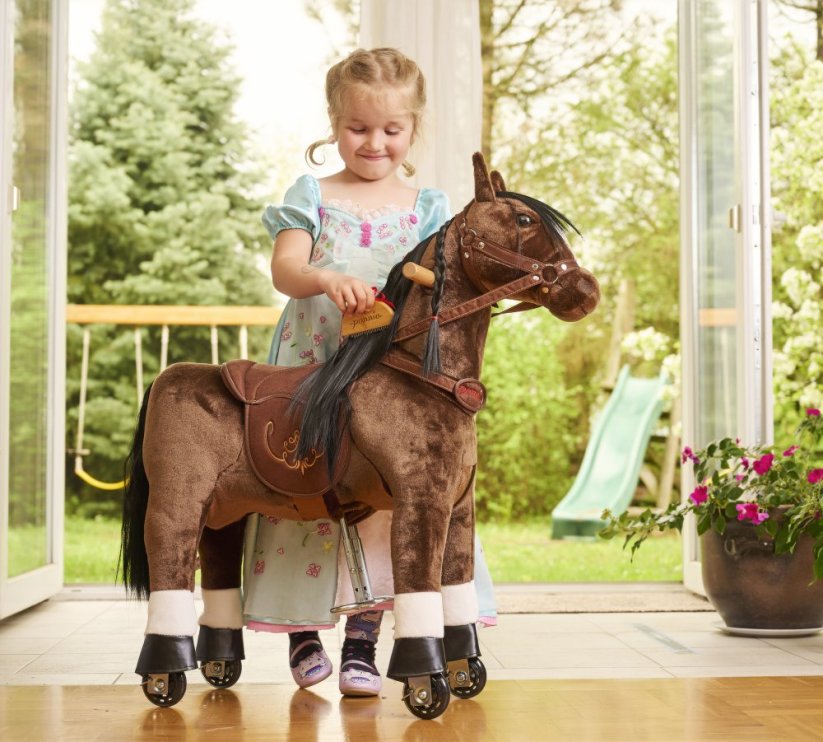 Mechanisch rijdend paard van Ponnie, Happy, maat S