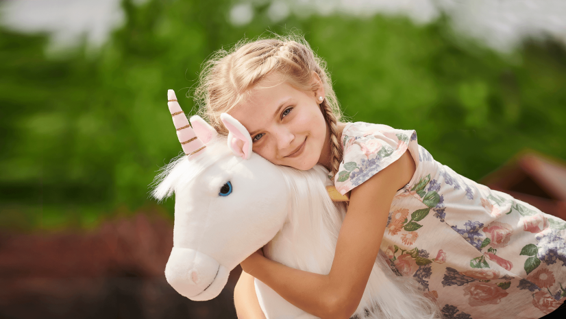 Mekanisk kørende unicorn Ponnie Merlin M