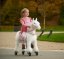 Mechanical riding horse Ponnie Tiara S with pink saddle