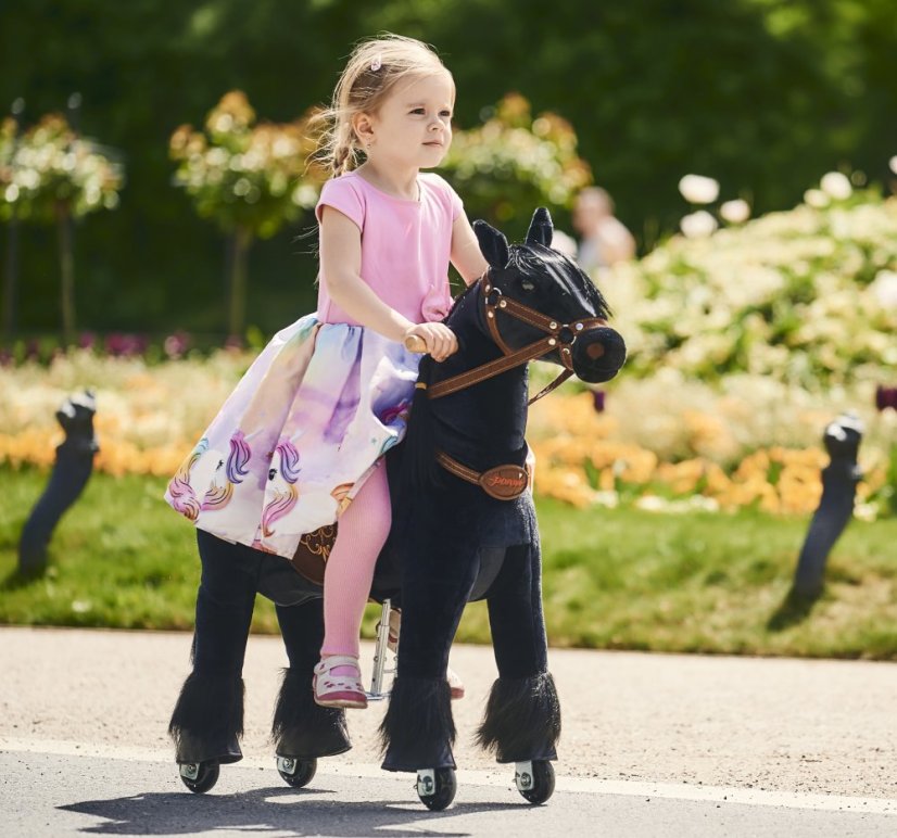 Jeżdżący mechaniczny koń Ponnie Ebony S