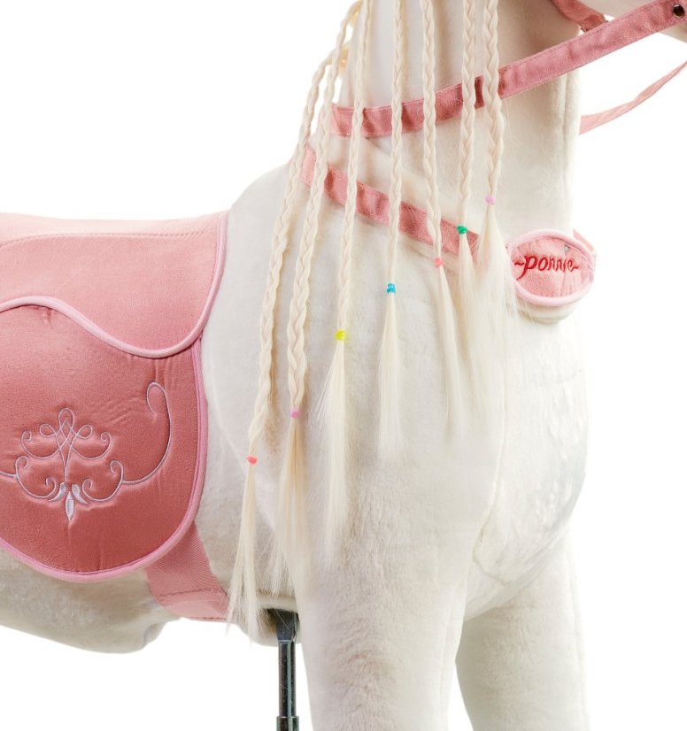 Pieptene Ponnie cu elastice de păr în culorile curcubeului