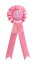 Ponnie award ribbon for winners - pink