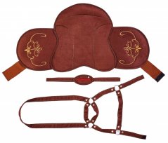 Saddle and Halter with Bridle for Horse Ponnie M brown