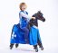Mechanical riding horse Ponnie Ebony M with pink saddle