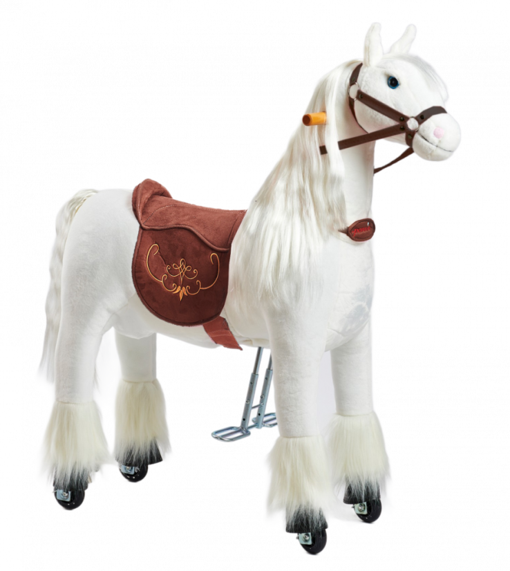 Hvid mekanisk kørende hest Ponnie Tiara M