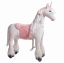 Mechanical riding Unicorn Ponnie Merlin M with pink saddle