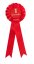 Ponnie award ribbon for winners - red