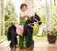 Caballo de montar inline Ponnie Ebony S con silla rosa