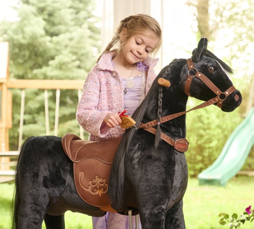 Jeżdżący mechaniczny koń Ponnie Ebony M