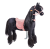 Cal pe roți Ponnie Ebony M cu șa roz