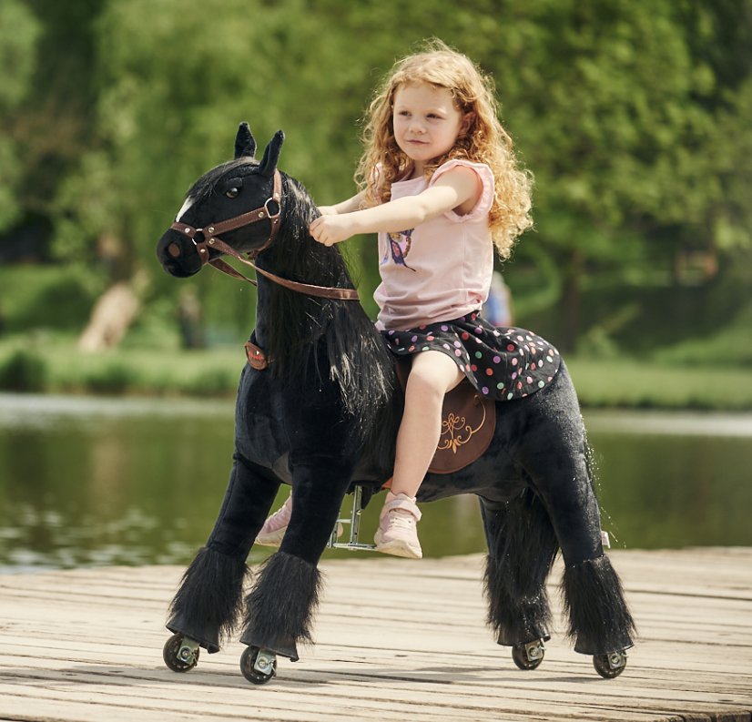 Jeżdżący mechaniczny koń Ponnie Ebony M