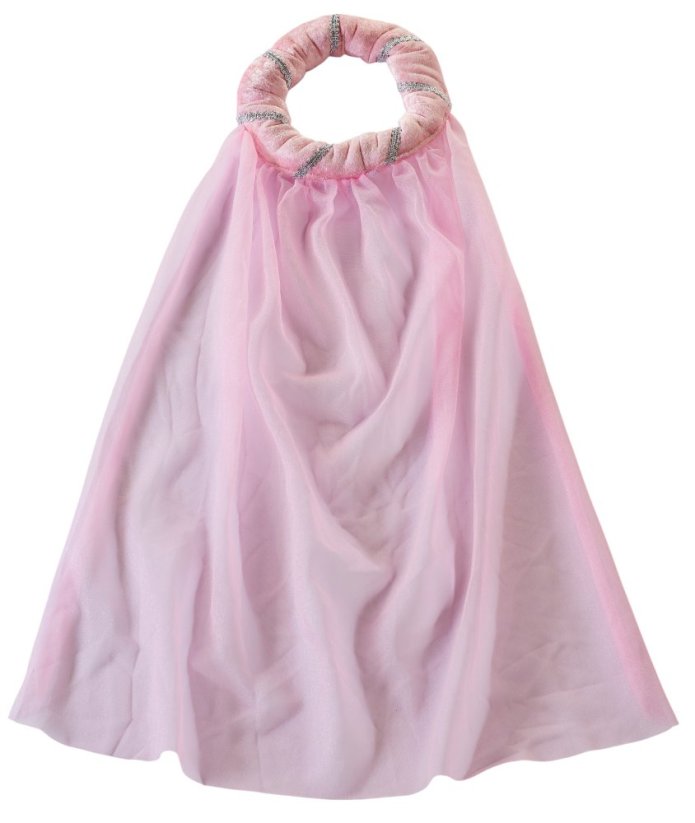 Cape en sluier voor een prinses, maat M - lichtroze