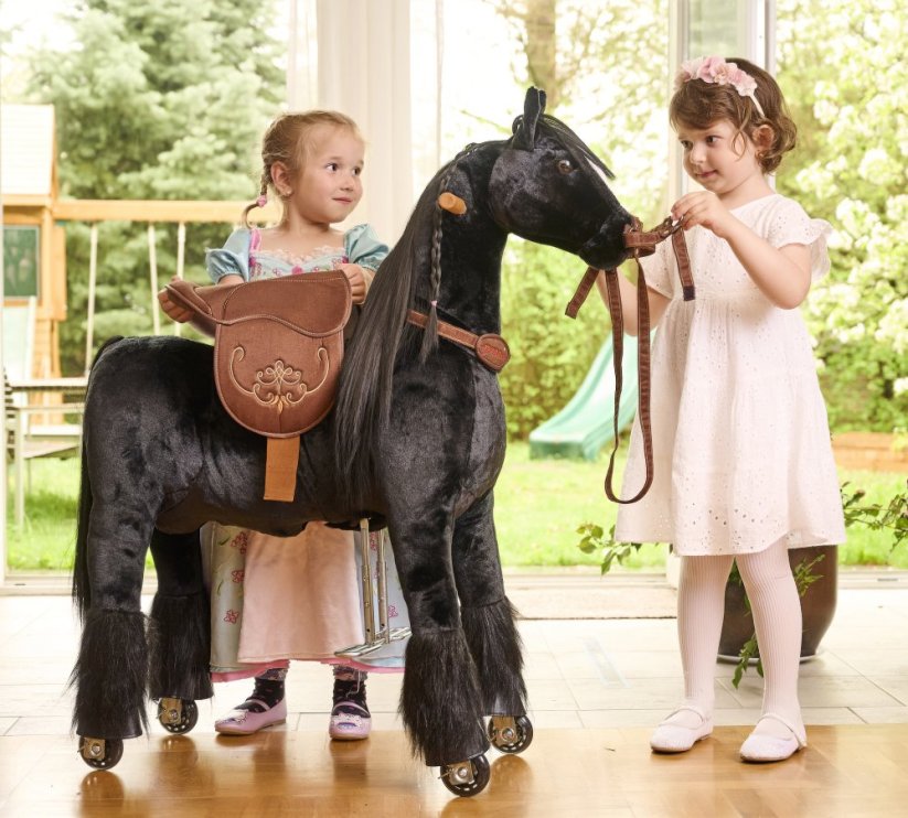 Jeżdżący mechaniczny koń Ponnie Ebony M